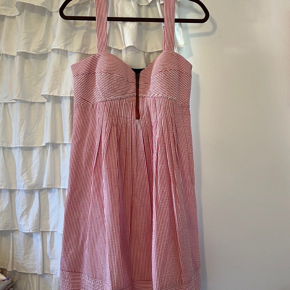 Jessica Simpson Seersucker Red/White Sundress